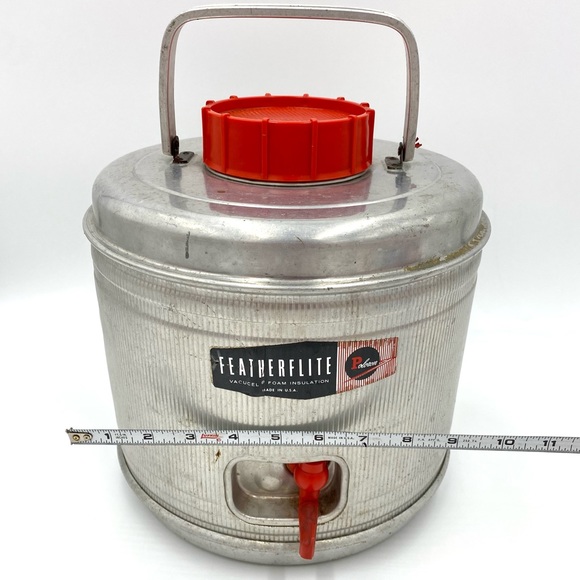 Vintage Thermos Featherflite Poloron Serving with Swing Handle Dent. - Picture 3 of 13